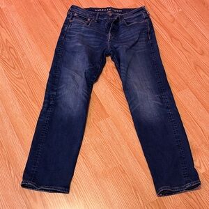 American Eagle Outfitters Men's Dark Blue Slim Jeans